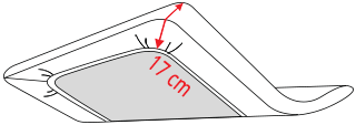 Pri rozmere plachty do 60x120 je maximálna výška bočnice 17cm.
