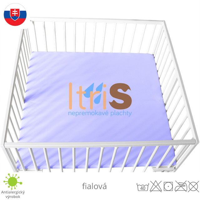 Fialová jersey napínacia plachta do ohrádky - klasická (premokavá) 100% bavlna Fialová jersey napínacia plachta do ohrádky - klasická (premokavá) 100% bavlna