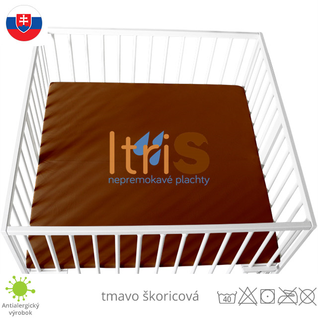 Tmavo škoricová jersey napínacia plachta do ohrádky - klasická (premokavá) 100% bavlna Tmavo škoricová jersey napínacia plachta do ohrádky - klasická (premokavá) 100% bavlna
