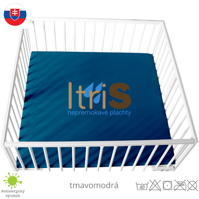 Tmavomodrá jersey napínacia plachta do ohrádky - klasická (premokavá) 100% bavlna Tmavomodrá jersey napínacia plachta do ohrádky - klasická (premokavá) 100% bavlna
