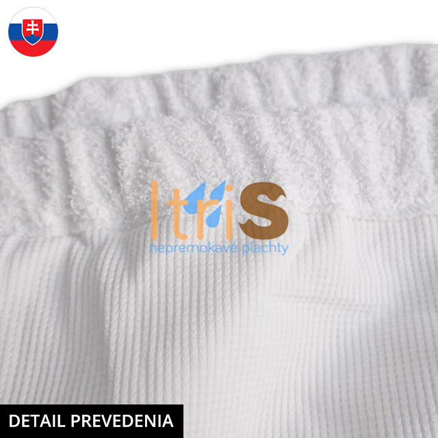 Nepremokavé froté navliekacie plienkové nohavičky pre dospelých - detail prevedenia Nepremokavé froté navliekacie plienkové nohavičky pre dospelých - detail prevedenia