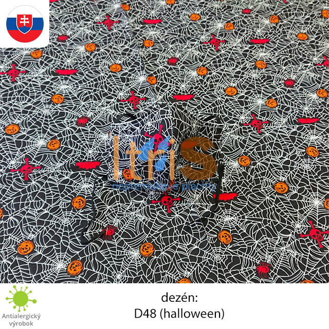 Ochranné bavlnené dvojvrstvové rúško - D48 (Halloween) Ochranné bavlnené dvojvrstvové rúško - D48 (Halloween)