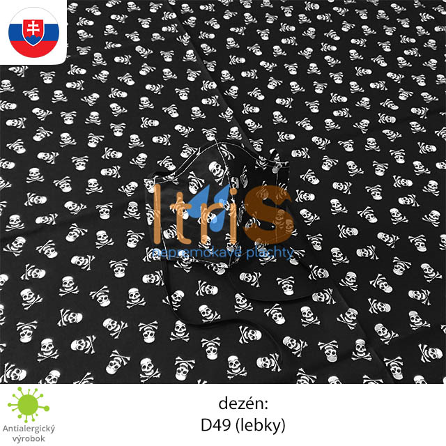Ochranné bavlnené dvojvrstvové rúško - D49 (Lebky) Ochranné bavlnené dvojvrstvové rúško - D49 (Lebky)
