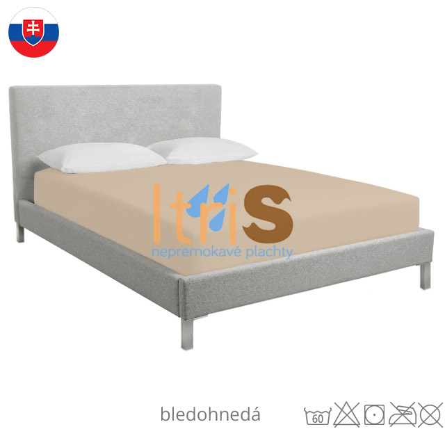 Bledohnedá jersey Superstreč napínacia plachta s elastanom - klasická (premokavá) Bledohnedá jersey Superstreč napínacia plachta s elastanom - klasická (premokavá)
