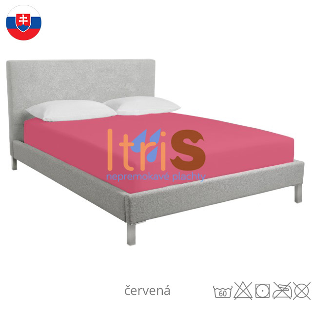 Červená jersey Superstreč napínacia plachta s elastanom - klasická (premokavá) Červená jersey Superstreč napínacia plachta s elastanom - klasická (premokavá)