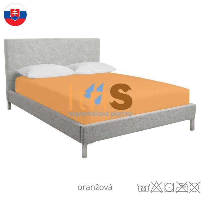 Oranžová jersey Superstreč napínacia plachta s elastanom - klasická (premokavá) Oranžová jersey Superstreč napínacia plachta s elastanom - klasická (premokavá)