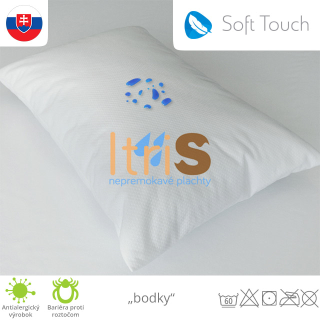 Soft Touch nepremokavá návliečka na vankúš "bodky" Soft Touch nepremokavá návliečka na vankúš "bodky"
