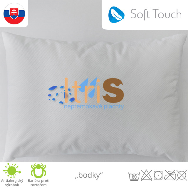Soft Touch nepremokavá návliečka na vankúš "bodky" Soft Touch nepremokavá návliečka na vankúš "bodky"