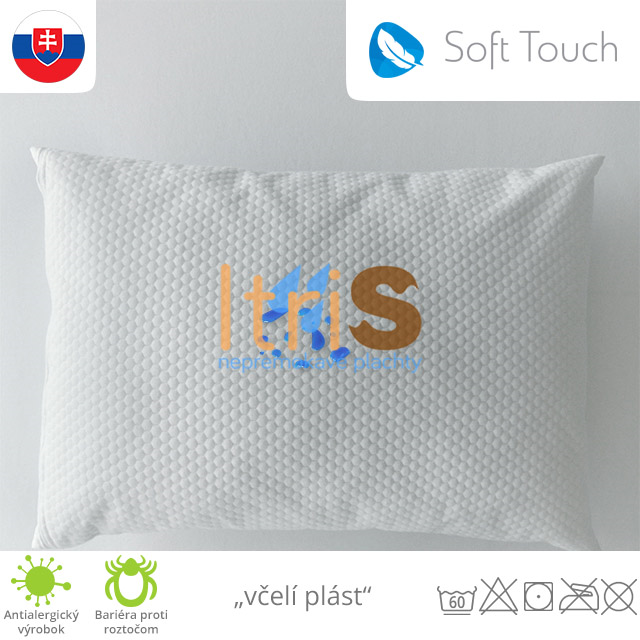 Soft Touch nepremokavá návliečka na vankúš "včelí plást" Soft Touch nepremokavá návliečka na vankúš "včelí plást"