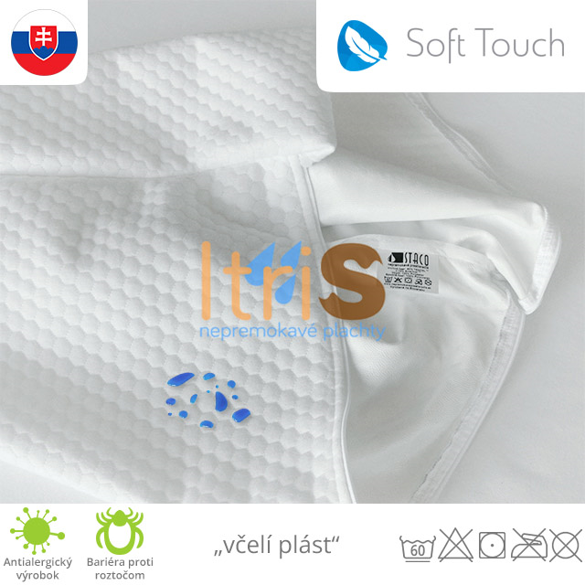 Soft Touch nepremokavá návliečka na vankúš "včelí plást" - detail prevedenia Soft Touch nepremokavá návliečka na vankúš "včelí plást" - detail prevedenia