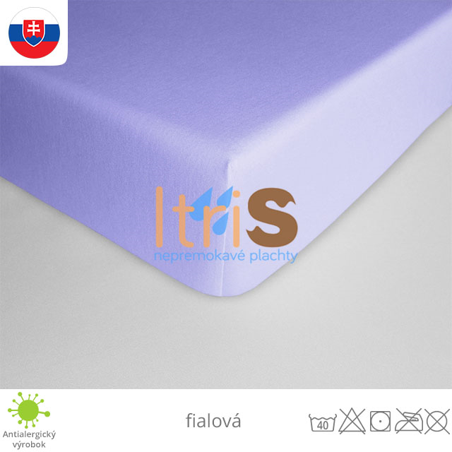 Fialová jersey napínacia plachta na mieru zákazníka - klasická (premokavá) 100% bavlna Fialová jersey napínacia plachta na mieru zákazníka - klasická (premokavá) 100% bavlna
