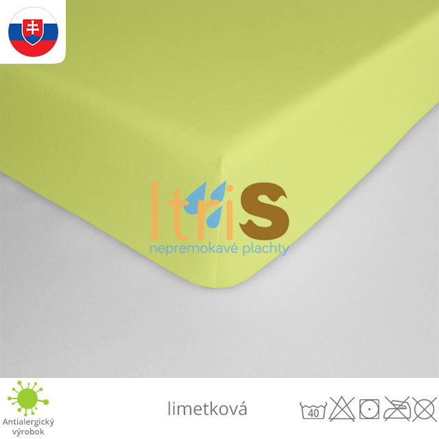 Limetková jersey napínacia plachta na mieru zákazníka - klasická (premokavá) 100% bavlna Limetková jersey napínacia plachta na mieru zákazníka - klasická (premokavá) 100% bavlna