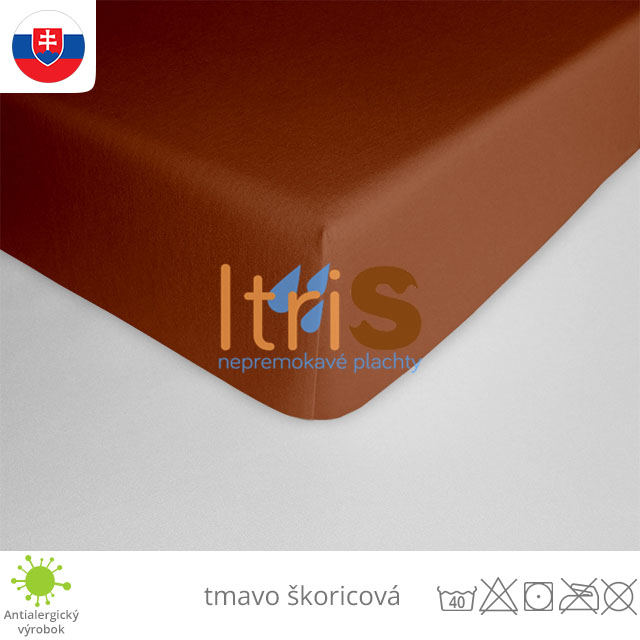 Tmavo škoricová jersey napínacia plachta na mieru zákazníka - klasická (premokavá) 100% bavlna Tmavo škoricová jersey napínacia plachta na mieru zákazníka - klasická (premokavá) 100% bavlna
