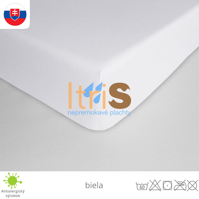 Biela jersey napínacia plachta na mieru zákazníka - klasická (premokavá) 100% bavlna Biela jersey napínacia plachta na mieru zákazníka - klasická (premokavá) 100% bavlna