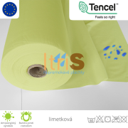 Nepremokavá metráž s PU záterom - TENCEL®, limetková