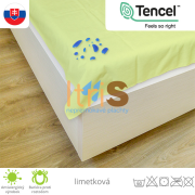 Nepremokavá plachta rovná s PU záterom - TENCEL®, limetková