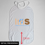 Nepremokavý podbradník JERSEY Medical pre seniorov - výška vrecka