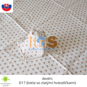 Ochranné bavlnené dvojvrstvové rúško - D17 (biela so zlatými hviezdičkami)