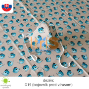 Ochranné bavlnené dvojvrstvové rúško - D19 (bojovník proti vírusom)