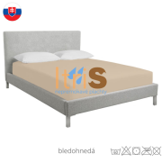 JERSEY DeLuxe plachta - klasická PREMOKAVÁ 090x200 (100x200) bledohnedá - DOPREDAJ