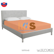 JERSEY DeLuxe plachta - klasická PREMOKAVÁ 160x200 tehlová