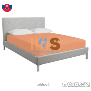 JERSEY DeLuxe plachta - klasická PREMOKAVÁ 090x200 (100x200) tehlová - DOPREDAJ