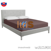 JERSEY DeLuxe plachta - klasická PREMOKAVÁ 090x200 (100x200) tmavohnedá - DOPREDAJ