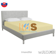 JERSEY DeLuxe plachta - klasická PREMOKAVÁ 090x200 (100x200) tmavožltá - DOPREDAJ