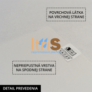 FROTÉ Medical rovná nepremokavá plachta s PU náterom - detail prevedenia