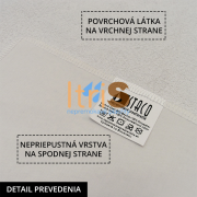 FROTÉ Medical rovná nepremokavá plachta s PU náterom - detail prevedenia