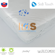 Soft Touch nepremokavý chránič matraca s gumičkami v rohoch "bodky"