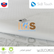 Soft Tocuh nepremokavá podložka na matrac v rohoch bez gumičiek "včelí plást"