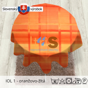 Vzorovaný teflónový obrus - IOL 1 - oranžovo-žltá